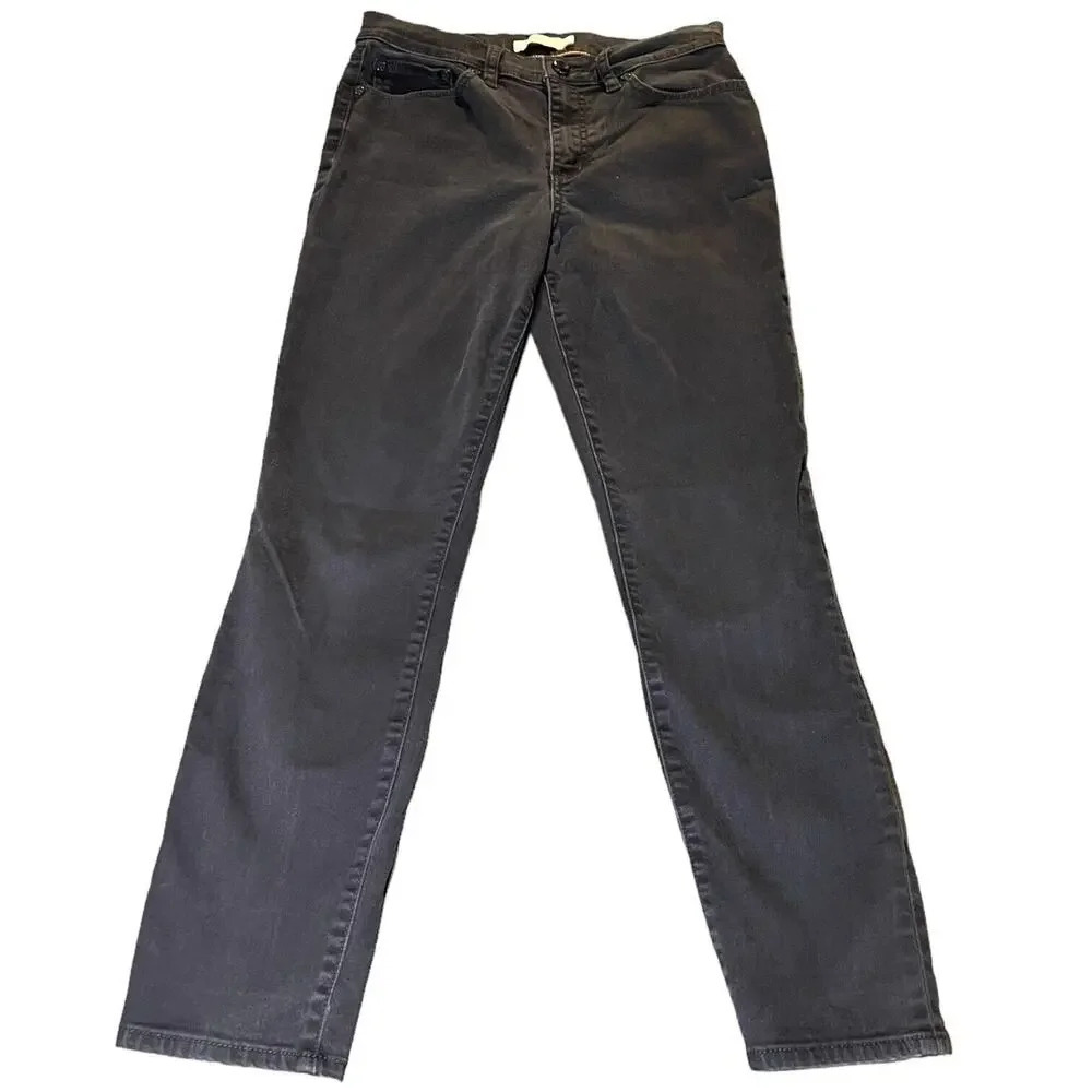 Tory Burch Women’s Jeans Straight Super Skinny Jean‎ Stretch Black Size 27